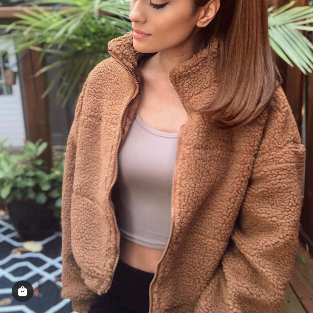 Teddy Coat in Taupe